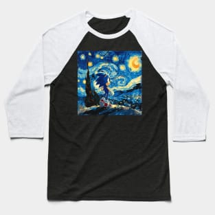 sonic starry night Baseball T-Shirt